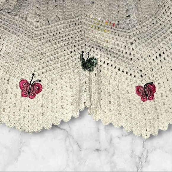 Rebellion Again Size Large Butteryfly Crocheted Tank - Picture 3 of 7